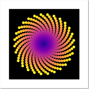 Sun Spiral Plasma Galaxy | Light Sunset Yellow Red Blue Posters and Art